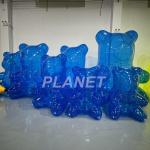 Portable Event Stage Clear PVC Inflatable Transparent Bear For Decoration for sale