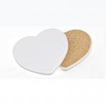 Printable Heart Shape Sublimation Ceramic Coaster Blanks Personalized Ceramic Coasters for sale