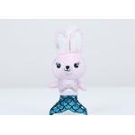 Pink Color Plush Bunny Keychain , Dressup Mermaid Stuffed Bunny Keychain for sale