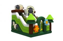 China Silk Printing Inflatable Combos Sheep Themed 5x6x5.5m Garden Inflatable Bouncy Castle supplier