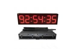 China 4 Digit / 6 Digit Red Led Digital Clock Wall Hanging supplier