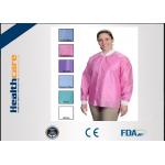 OEM Sterile Disposable Visitor Coats With Buttons , Disposable Hospital Scrubs  for sale