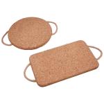 Multifunction Odorless Table Mat Cork Placemat Trivet With Rope Eco Friendly for sale