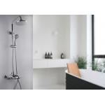 ROVATE Rainfall Top Sprayer Thermostatic Shower Set Dual Handle Design for sale