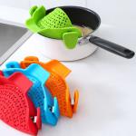 Adjustable Rice Clip On Silicone Colander For Pots And Pasta Strainer