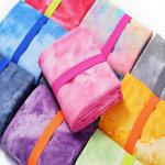 2 in 1 Multifunction Summer Quick Dry Bath Towels Hand Tie-dye Summer Printed Microfiber Sports Towel with Tote Bag 50x100cm for sale