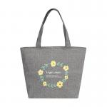 Daisy Pattern Waterproof Reusable Grocery Tote Open Bucket Shoulder Shopping Bag for sale