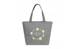 China Daisy Pattern Waterproof Reusable Grocery Tote Open Bucket Shoulder Shopping Bag supplier