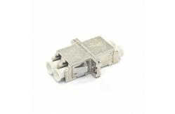 China Metal Case LC UPC Duplex Optic Fiber Adapter with Flange supplier