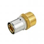 Customized Pex Pipe Press Fitting with Natural Brass Color CE Certification for sale