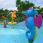 Water Theme Park Equipment, Fiberglass Water Play Seahorse Spray For Kids for sale