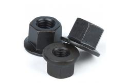 China Black Oxide Coating Thickened Flange Hexagon Nuts For M10-M30 Mechanical Applications supplier