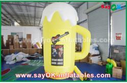 China Giant Custom Inflatable Beer Bottle Cup With CE / UL Blower Oxford Cloth supplier