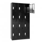 Knocked Down 3 Tier Steel Metal Storage Locker Cabinet for sale