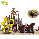 Kids Plastic Playground Slide Pirate Ship Adventure Playground Equipment for sale