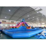 Sea World Theme Water Park Inflatable , Inflatable Water Park with Pool and Slide for sale