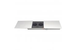 China Sliver Sliding Media Meeting Table Socket Box With Usb Charging supplier