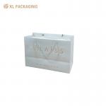 Custom Logo Hard White Art Paper Bags  Luxury Shopping Packaging With Die-Cut Handles Scratch-Resistant Coating Easy Carry Design Durable For Heavy Gifts Stylish For Branded Experiences for sale