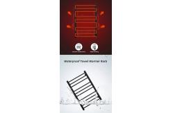 China Graphene Electric Hot Towel Rack , Heated Towel Rack Wall Mounted with Timer supplier