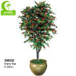Fashionable Anti Fading H160cm Fake Cherry Tree With Fruits for sale