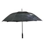 Auto Open Pongee 190T Windproof Golf Umbrellas With Transparent Panel for sale