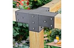 China Elevated Wood Stand Kit with Carbon Steel Pergola Post Bracket and Extension Brackets supplier