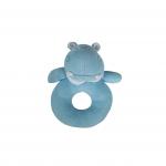 Light Blue Newborn Plush Toys Hippo Shape Machine Washable 6 Inch Height 36G for sale