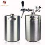 SUS304 Pressurized Mini Keg Adjustable Flow , 5L Pressurized Growler Tap System for sale