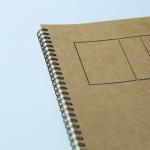 Softcover B5 Spiral Bound Notebook , Brown Kraft Notebook With Wide Ruled Printing