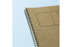 China Softcover B5 Spiral Bound Notebook , Brown Kraft Notebook With Wide Ruled Printing supplier