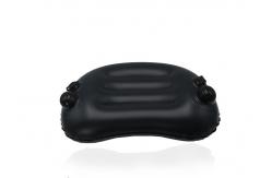 China Grey Inflatable Memory Foam Pillow , High Comfort Inflatable Travel Back Pillow supplier
