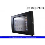 Wall Mounting Matt Black Ipad Kiosk Enclosure , Made Of Rugged Metal With Powder Coated for sale