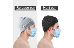 China Custom Button 58cm Knit Beanie Hats Easy To Wear Masks supplier