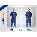 Waterproof Short Sleeve Disposable Patient Gown PP / SMS / SMMS / SMMMS Material for sale