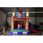 Inflatable circus clown bouncer combo full of digital painting funny inflatable clown themed jump with slide for sale
