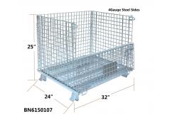 China 1000 Pounds Collapsible Steel Mesh Containers , Welded Mesh Storage Containers supplier