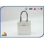 4c Printed Customized Logo White Kraft Paper Shopping Bag With Paper Handle for sale
