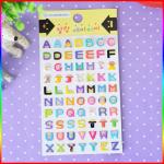 China Childrens Puffy Alphabet Stickers Lovely Bubble Design 90mm X 175mm Size factory