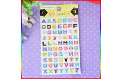 China Childrens Puffy Alphabet Stickers Lovely Bubble Design 90mm X 175mm Size supplier