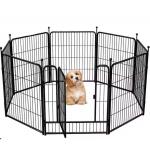6pcs Folding Portable Metal Dog Playpen Puppy Outdoor Fence Kennel for sale