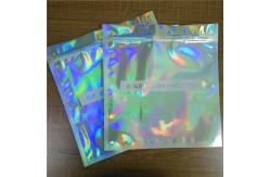 China Clothes Underwear Packaging Stand Up Zipper Pouch Bags Iridescent Glitter Holographic k supplier
