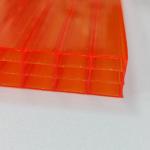 16mm Orange Polycarbonate Hollow Sheet High Strength Lightweight Thermal Insulation Customizable Lengths