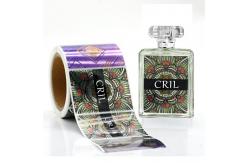 China Embossed Texture Adhesive Sticker Label For Cosmetic And Perfume Packaging Solution supplier