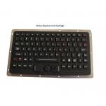 EMC Panel Mount Rubber Rugged Military Keyboard With Backlight for sale