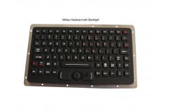 China EMC Panel Mount Rubber Rugged Military Keyboard With Backlight supplier