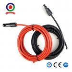 Solar PV Panel Cable Extension Cable Leads With Connectors 6mm2 Red+ Black for sale