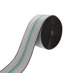 Strong 3 Inch Sofa Elastic Webbing 70mm Width Grey Color With Green Lines for sale
