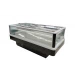 Dual temperature panoramic island Chiller and Freezer with Panoramic triple glazed glass to 4 sides