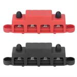 Automatic Marine Electric Busbar 4 Stud 5/16 M8 Post Battery Power Distribution Terminal Block 250AMP 12V for sale