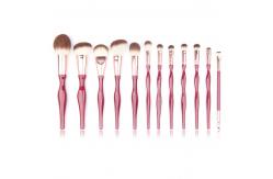 China Ergonomic Design SGS Travel Cosmetic Brushes With Aluminium Ferrule supplier